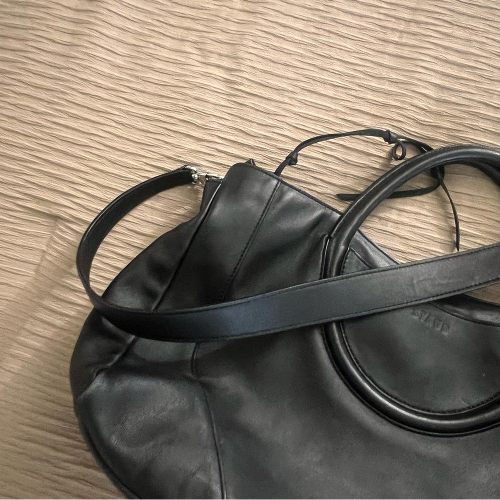 Black Leather Handbag Satchel - Picture 16 of 16